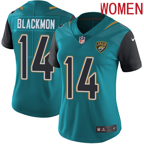 2019 Women Jacksonville Jaguars #14 Blackmon green Nike Vapor Untouchable Limited NFL Jersey->detroit lions->NFL Jersey